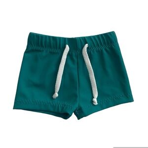 Baby boy NWOT Teal Euro-style Swim Trunks